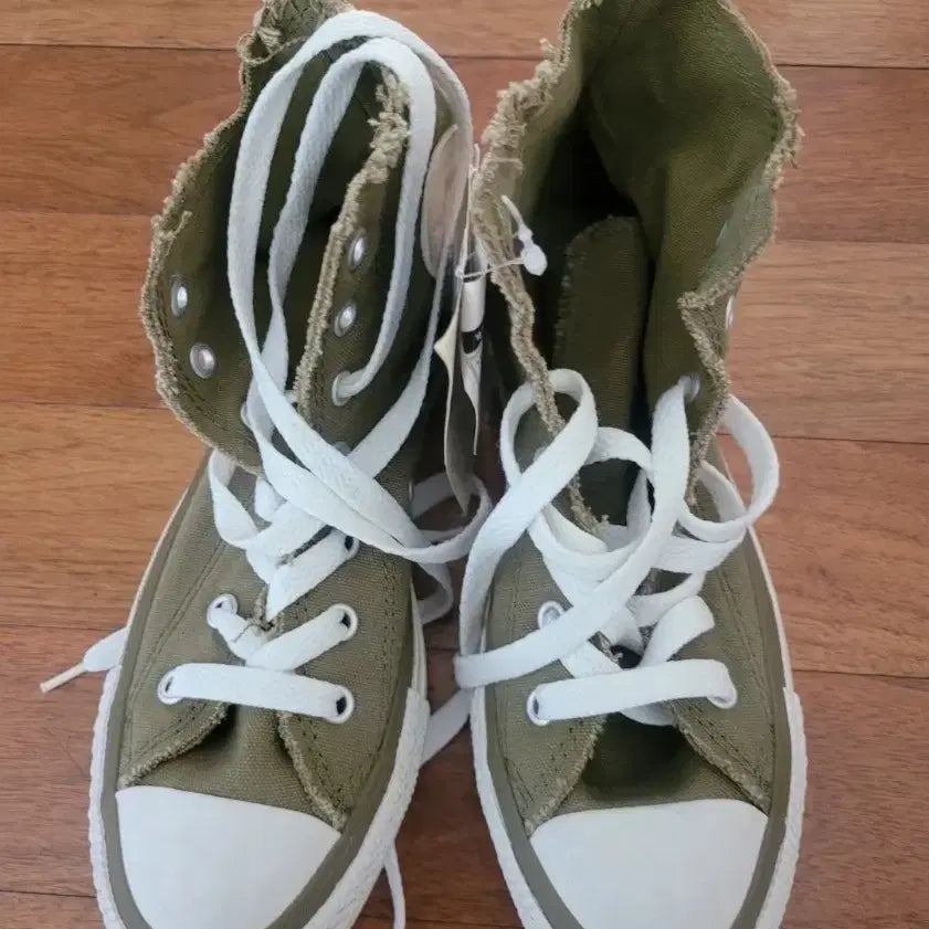 [BUNJANG] Converse All Star Khaki High Top Sneakers / 컨버스 신발 220