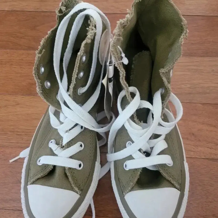 [BUNJANG] Converse All Star Khaki High Top Sneakers / 컨버스 신발 220