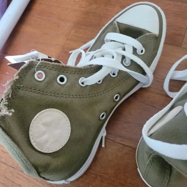 [BUNJANG] Converse All Star Khaki High Top Sneakers / 컨버스 신발 220
