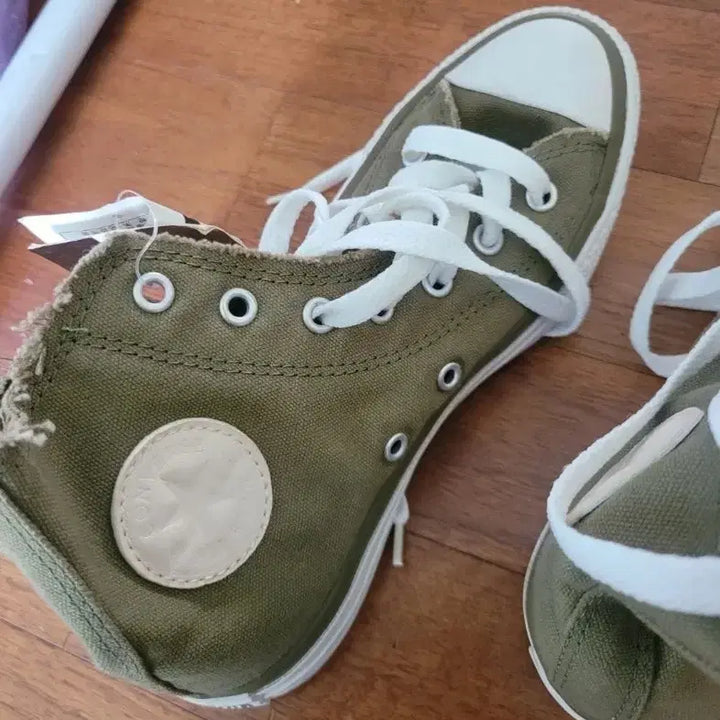 [BUNJANG] Converse All Star Khaki High Top Sneakers / 컨버스 신발 220