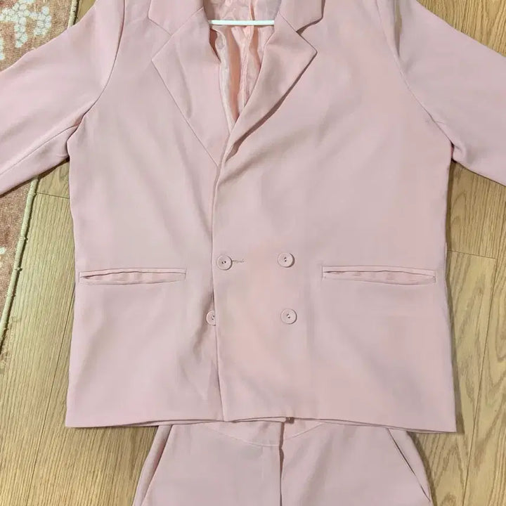 [BUNJANG] Pink Blazer and Slacks Semi-Formal Set / 핑크 블레이저 슬랙스 세미정장 셋업