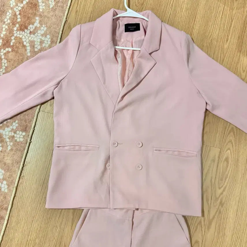 [BUNJANG] Pink Blazer and Slacks Semi-Formal Set / 핑크 블레이저 슬랙스 세미정장 셋업