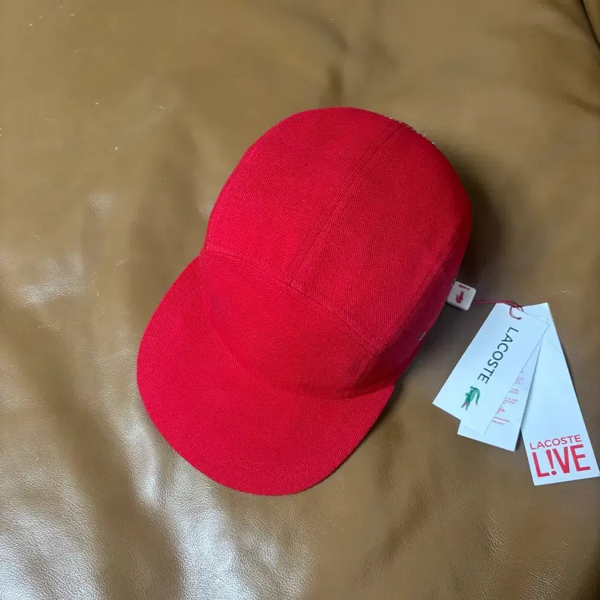 [SOLD OUT] 슈프림 라코스테 캠프캡 모자 워시드 레드