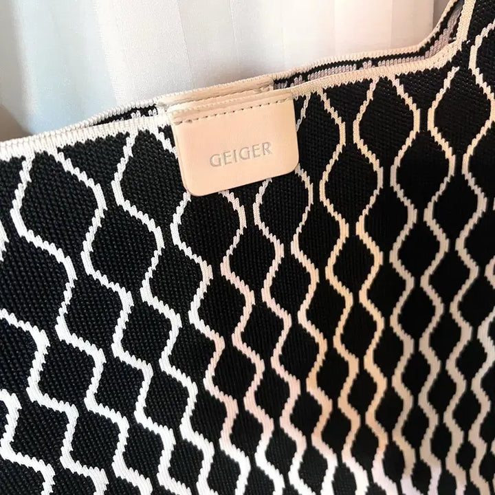[BUNJANG] Geiger Knit Shoulder Bag / (새상품) 가이거 블랙 니트 숄더백 가방