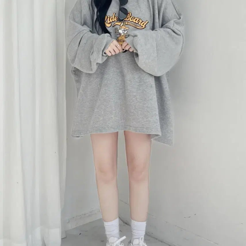 [BUNJANG] Board Graphic Oversized Long-Sleeve Sweatshirt T-Shirt (Size 55-100) / 새상품 보드 루즈핏 데일리 긴팔 맨투맨 티셔츠 빅사이즈 가능 55-100