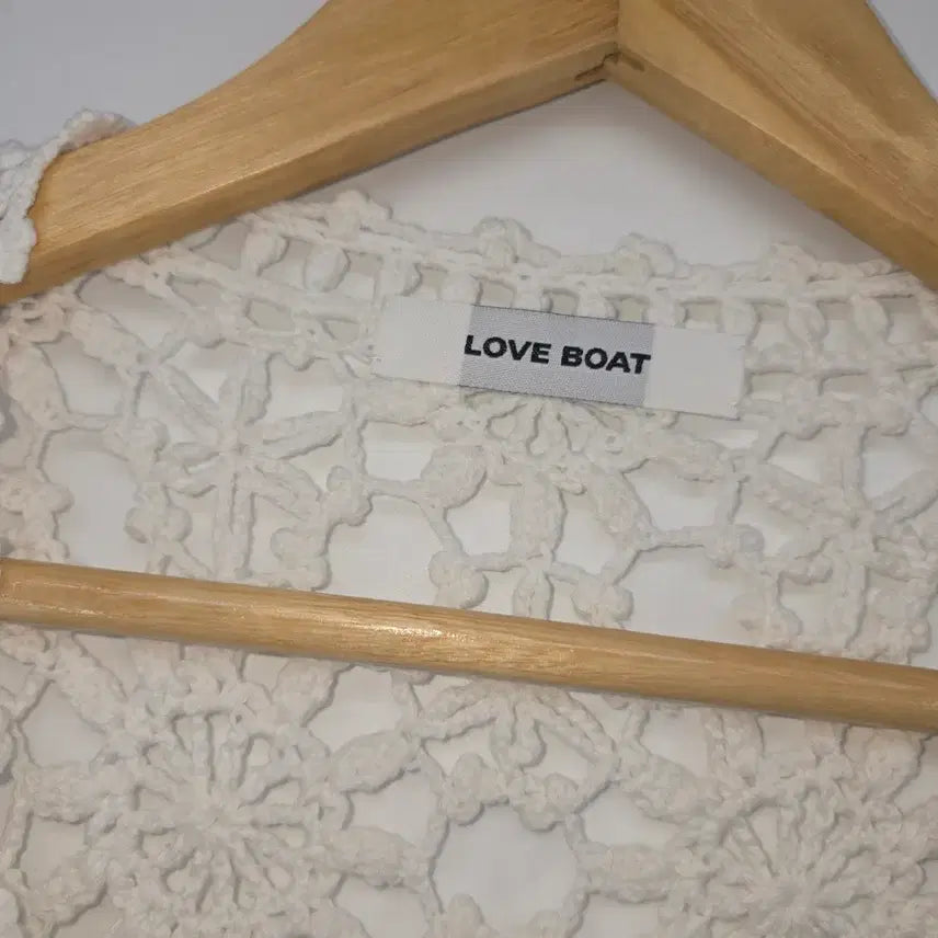 [SOLD OUT] 일본 빈티지 LOVE BOAT 아이보리 크로셰 가디건 [B20585]