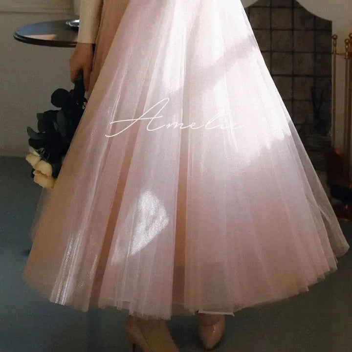 [BUNJANG] Milkcocoa Pink Banding Chiffon Skirt / 밀크코코아 핑크 밴딩 샤 스커트 새상품
