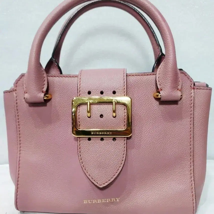 [BUNJANG] Burberry Authentic Pink Leather Tote Bag / 버버리정품고가라인토트백