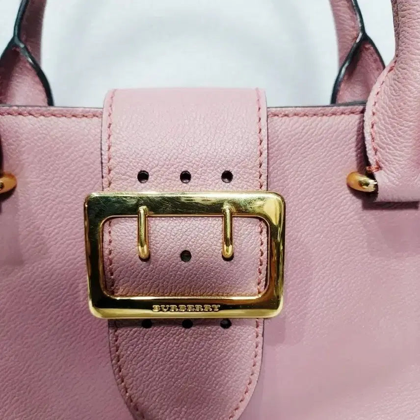 [BUNJANG] Burberry Authentic Pink Leather Tote Bag / 버버리정품고가라인토트백
