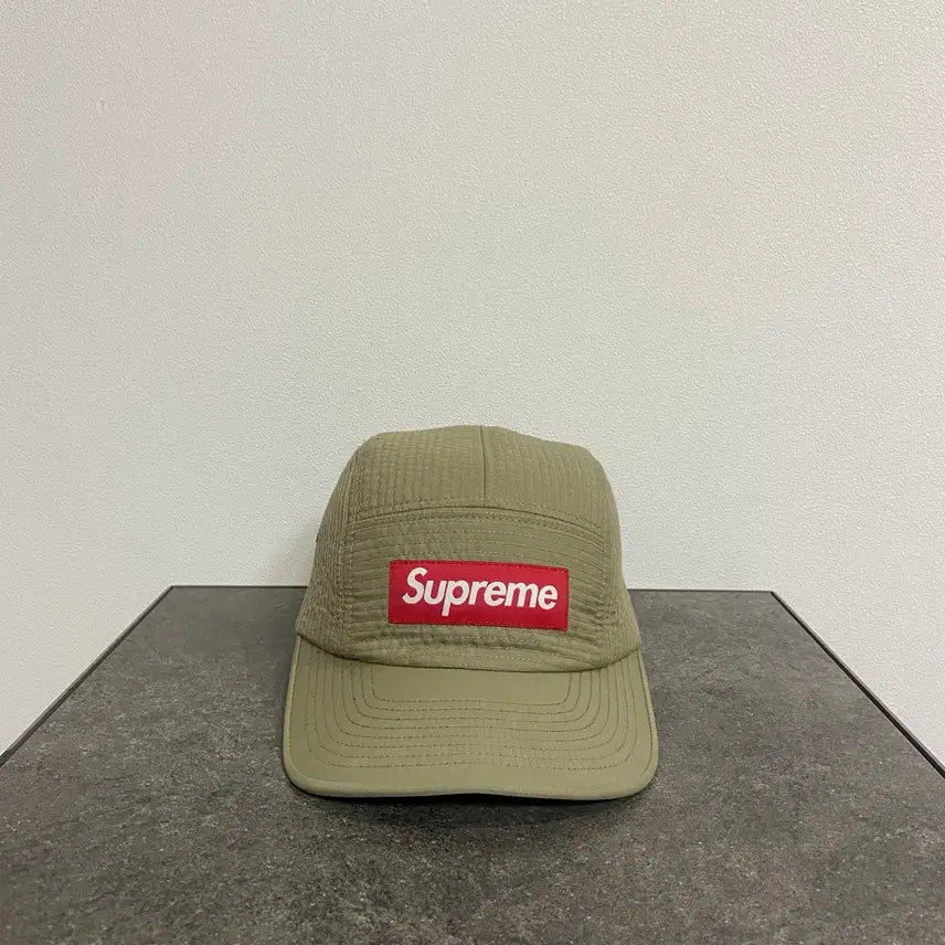 [BUNJANG] Supreme Box Logo Camp Cap Hat Stitch Tan / (OS) 슈프림 박스로고 캠프캡 모자 스티치 탄