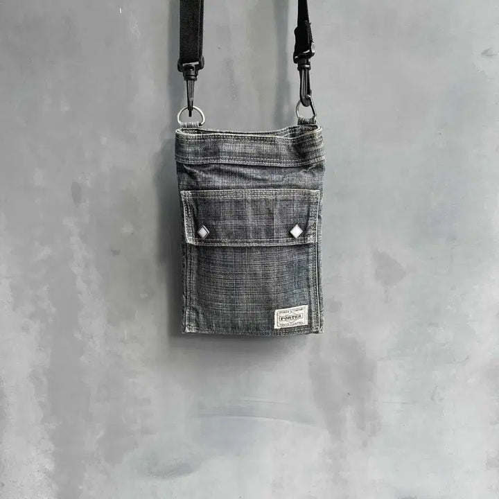 [BUNJANG] Porter Denim Crossbody Mini Bag / 포터 데님 크로스백 미니 가방