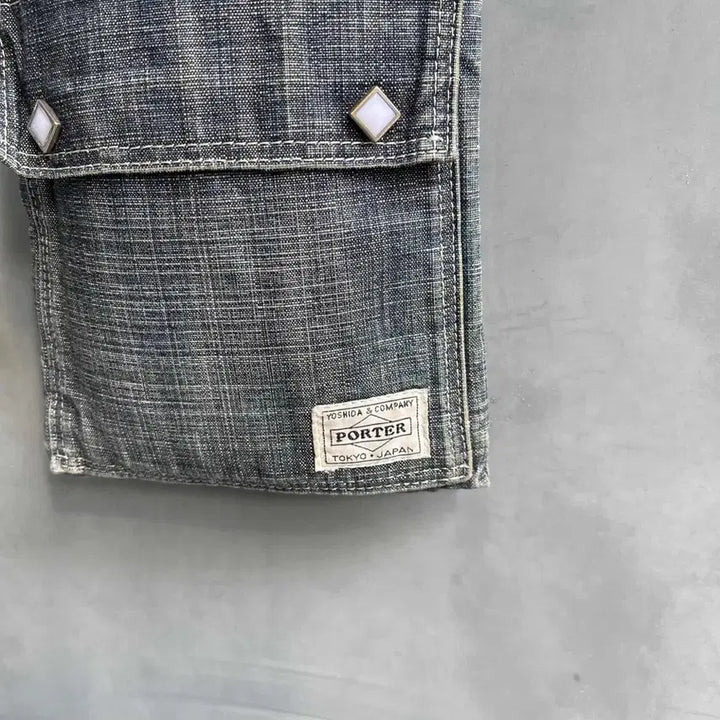 [BUNJANG] Porter Denim Crossbody Mini Bag / 포터 데님 크로스백 미니 가방