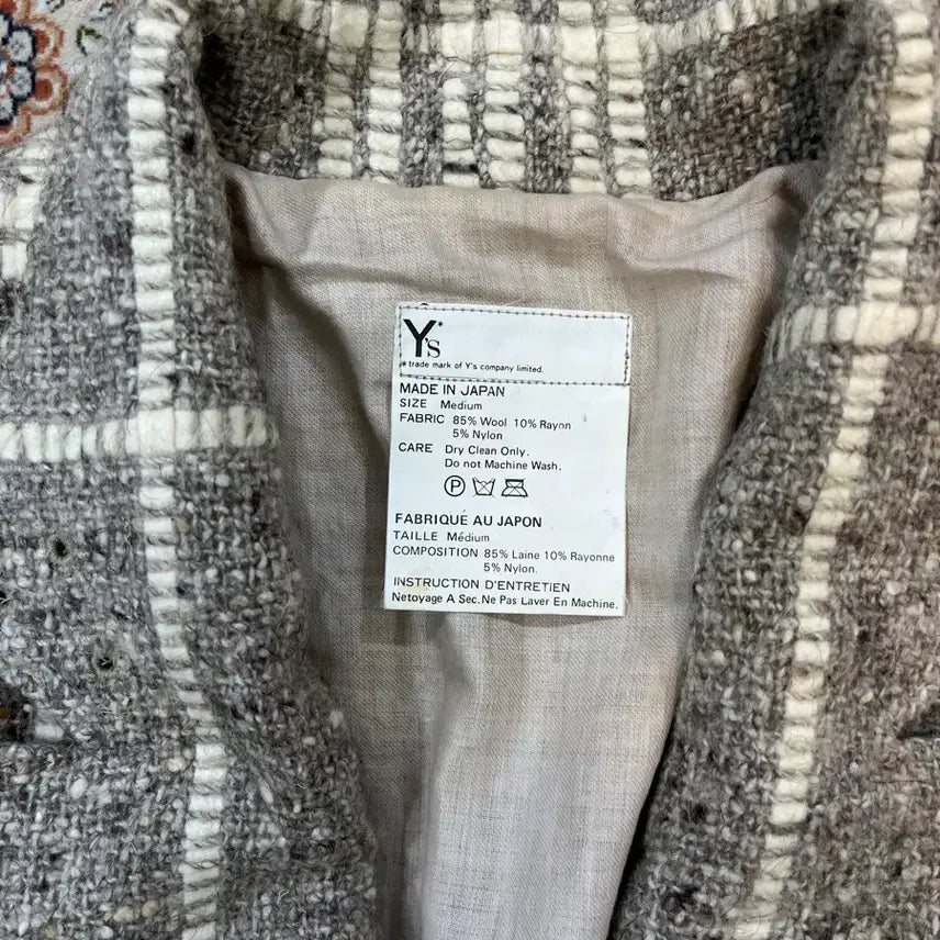 [BUNJANG] Yohji Yamamoto Tweed Blazer / 요지야마모토 ys 트위드 블레이저