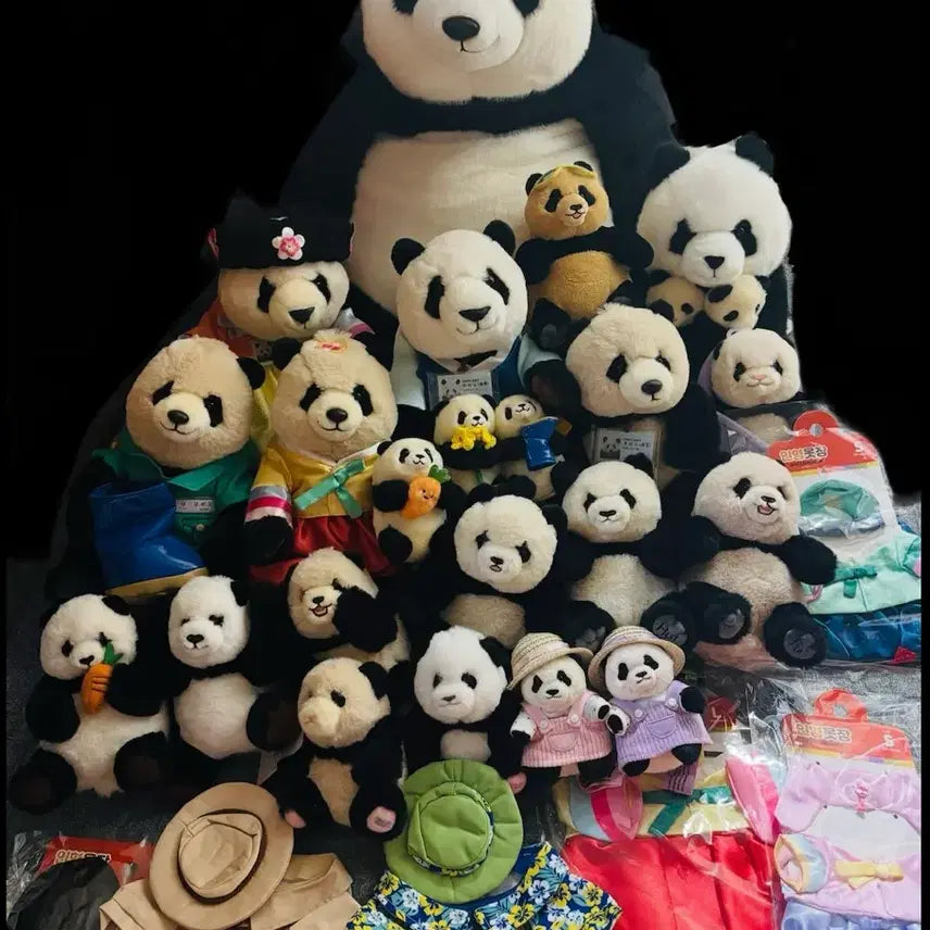 [BUNJANG] Everland Fubao &amp; Bao Family Plush Bundle Set / (판매) 에버랜드 푸바오 바오패밀리 인형 일괄 판매해요