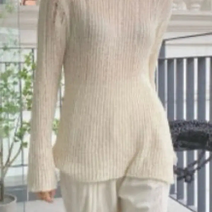 [BUNJANG] Arvo Sheer Knit Pullover / [새] 아르보 그물 시스루 니트 풀오버