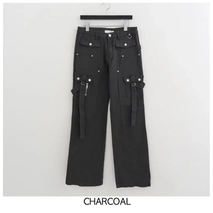 [BUNJANG] Lowere Snap Belt Pocket Boots Cut Pants / 로웨어 snap belt pocket boots cut pants 차콜