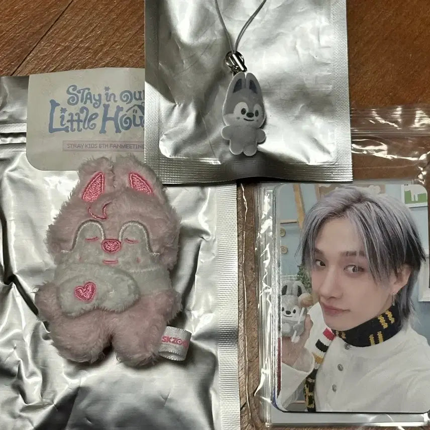 [SOLD OUT] 스키즈 팬미팅 방찬md 일괄 마이크로 미니참 4/5 포카 딸기울프찬