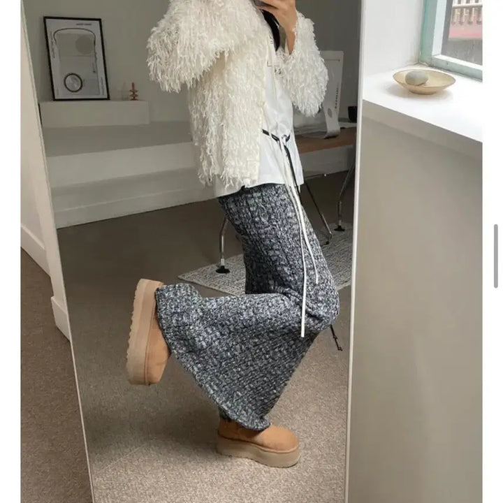 [BUNJANG] Moremoment Knit Long Skirt (Charcoal) / 모어모먼트 니트 롱 스커트 (차콜)