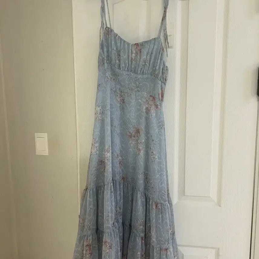 [SOLD OUT] 벨로디네라 Daphne flower dress Sky Blue 원피스