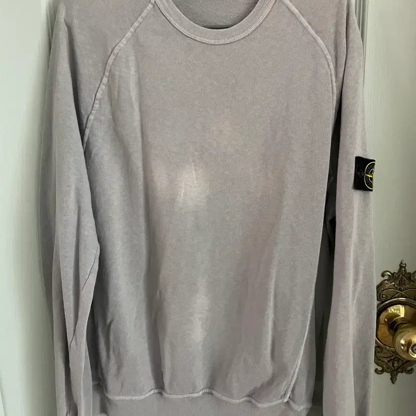 [BUNJANG] Stone Island Sweatshirt Lavender Gray / 스톤아일랜드 맨투맨 라벤더그레이 100