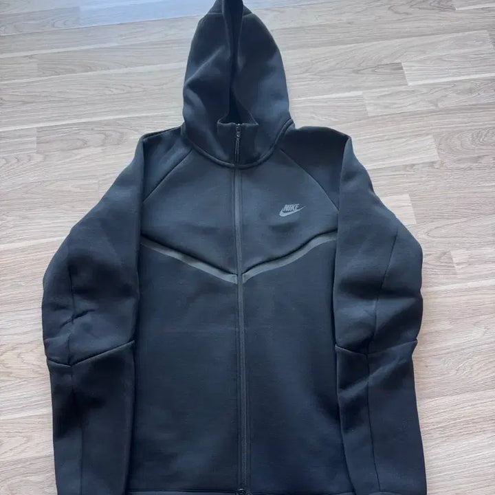 [BUNJANG] Nike Tech Fleece Hoodie Black / [XL]나이키 테크 플리스 후드 집업 블랙