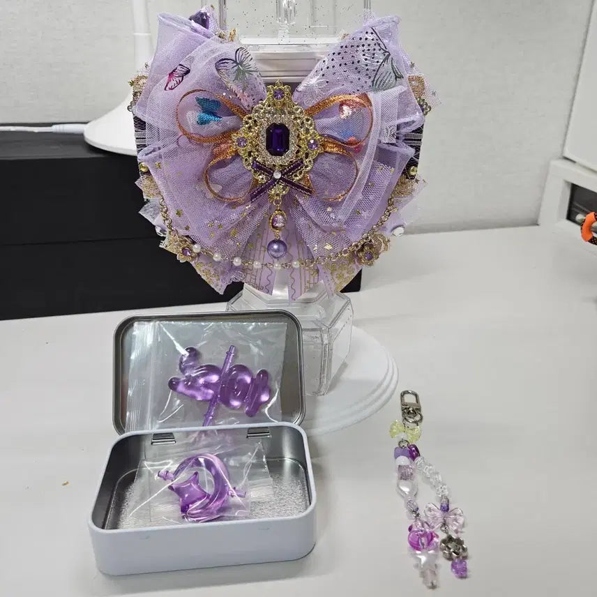 [BUNJANG] PLAVE Noah Lightstick Ribbon + Keyring / 플레이브 노아 응원봉 리본+키링