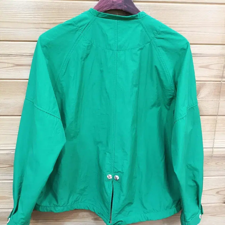 [BUNJANG] Green Floral Embroidered Cotton Jacket / 그린 꽃 자수 면 자켓