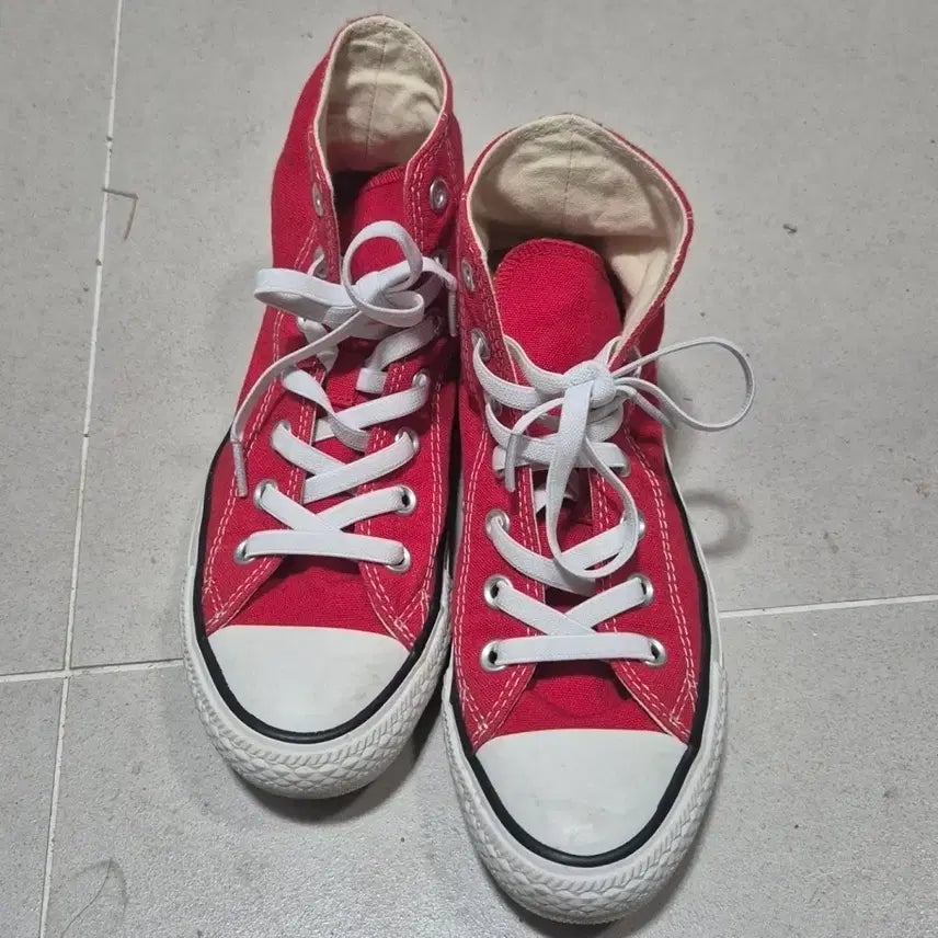 [BUNJANG] Converse High Red 230mm / (교신O) 컨버스 하이 레드 230