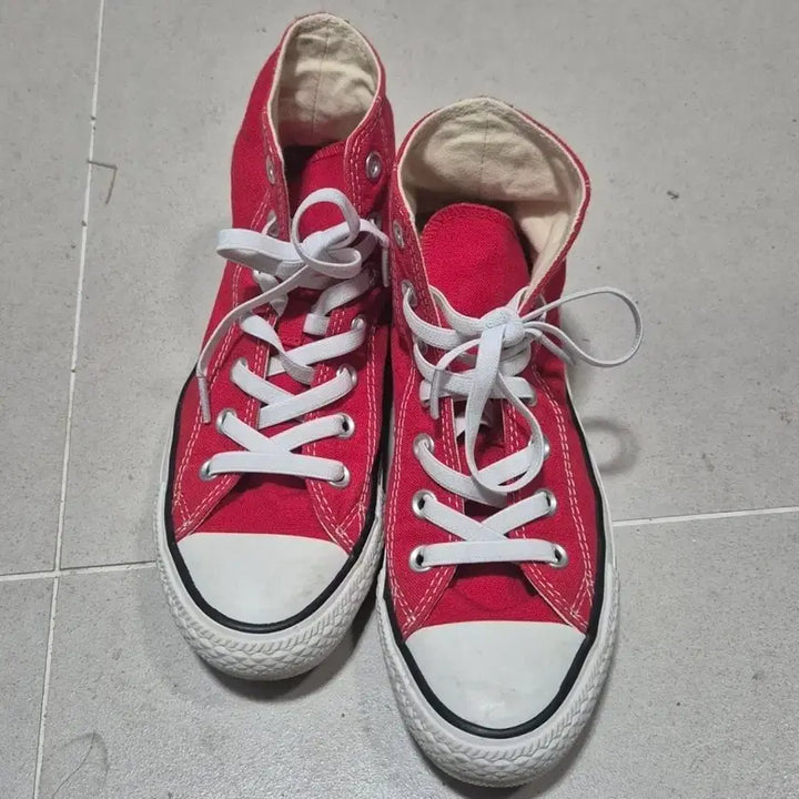 [BUNJANG] Converse High Red 230mm / (교신O) 컨버스 하이 레드 230