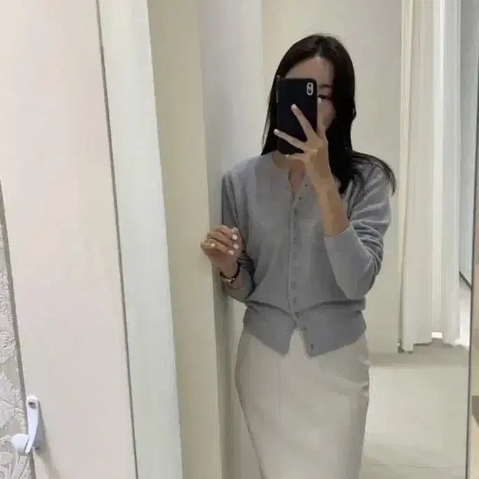 [BUNJANG] SiiL Line High Rise Skirt Cream XS / 시에 라인 하이라이즈 스커트 크림 XS