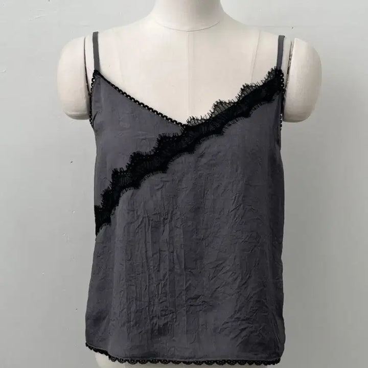 [BUNJANG] Post Motion Marini Satin Lace Camisole / 포스트모니션 마리니 새틴 레이스 나시(새상품)