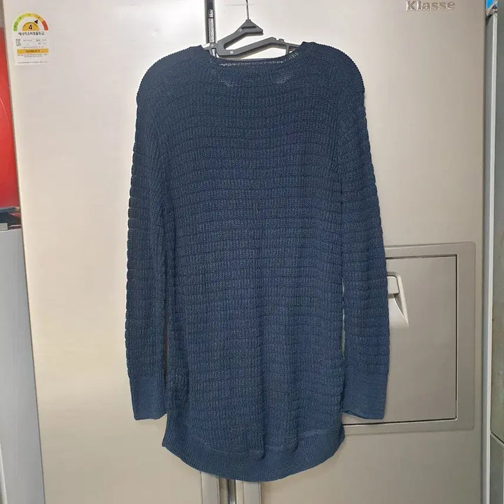 [BUNJANG] BCBG Navy Linen Cotton Blend Loose Fit Knit / BCBG 네이비 루즈핏 니트