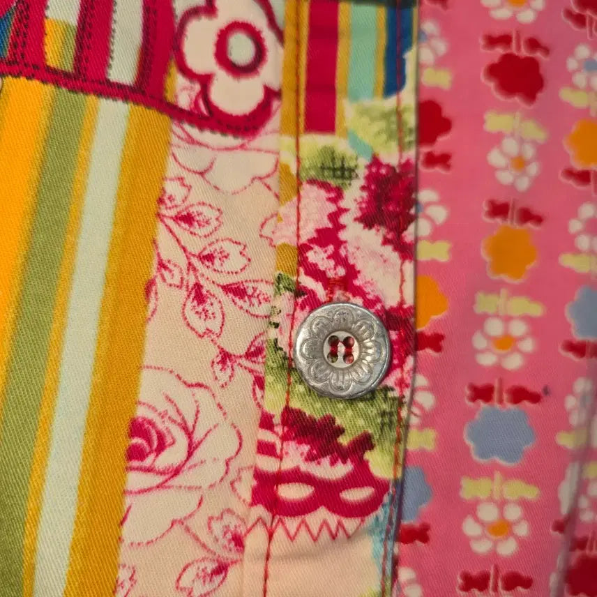 [BUNJANG] R. ROME Patchwork Floral Pattern Shirt Jacket / 패치워크 플라워 패턴 셔츠 자켓 [B20596]