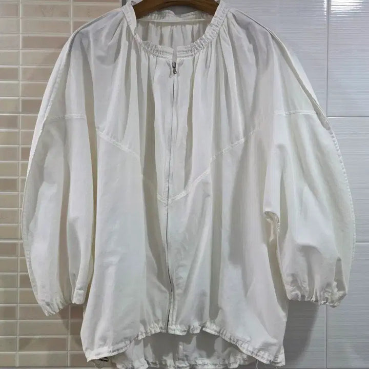 [BUNJANG] System White Zip-Up Windbreaker Jacket / 한섬시스템 화이트 집업 바람막이 자켓
