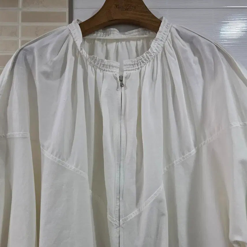 [BUNJANG] System White Zip-Up Windbreaker Jacket / 한섬시스템 화이트 집업 바람막이 자켓
