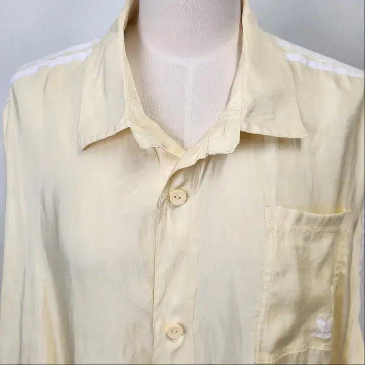 [BUNJANG] Adidas Originals Satin Button-Up Shirt Medium / 아디다스 오리지널스 새틴 버튼업 셔츠 M