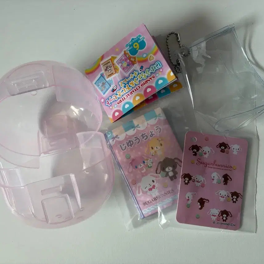 [BUNJANG] Sanrio Sugarbunnies Practice Notebook &amp; Desk Mat Set / (할인)산리오 슈가바니즈 연습장&amp;책받침 세트 가챠
