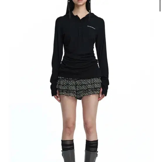 [BUNJANG] Roughneck Hooded Skirt Set / 러프넥 후드 스커트 코디세트