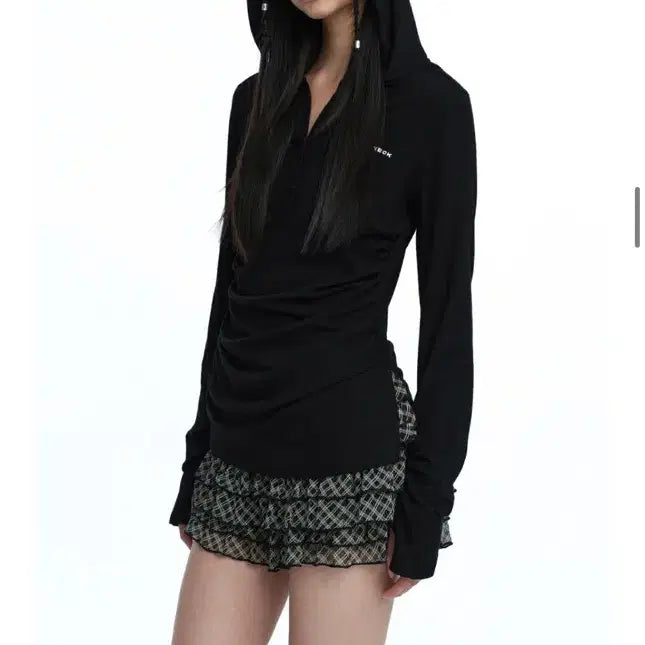 [BUNJANG] Roughneck Hooded Skirt Set / 러프넥 후드 스커트 코디세트