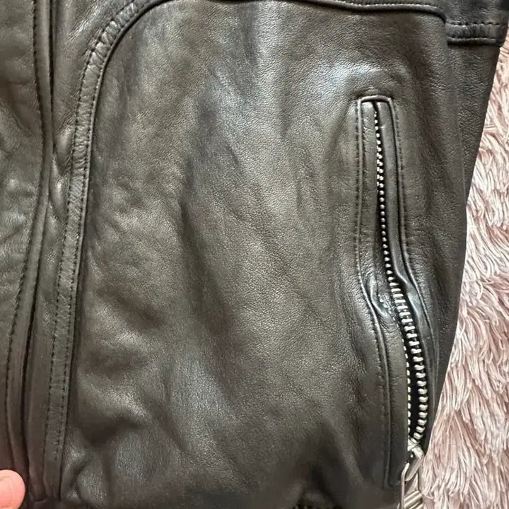 [BUNJANG] Unspecified Brand Lambskin Leather Jacket / 양 가죽 자켓 L(블루종)