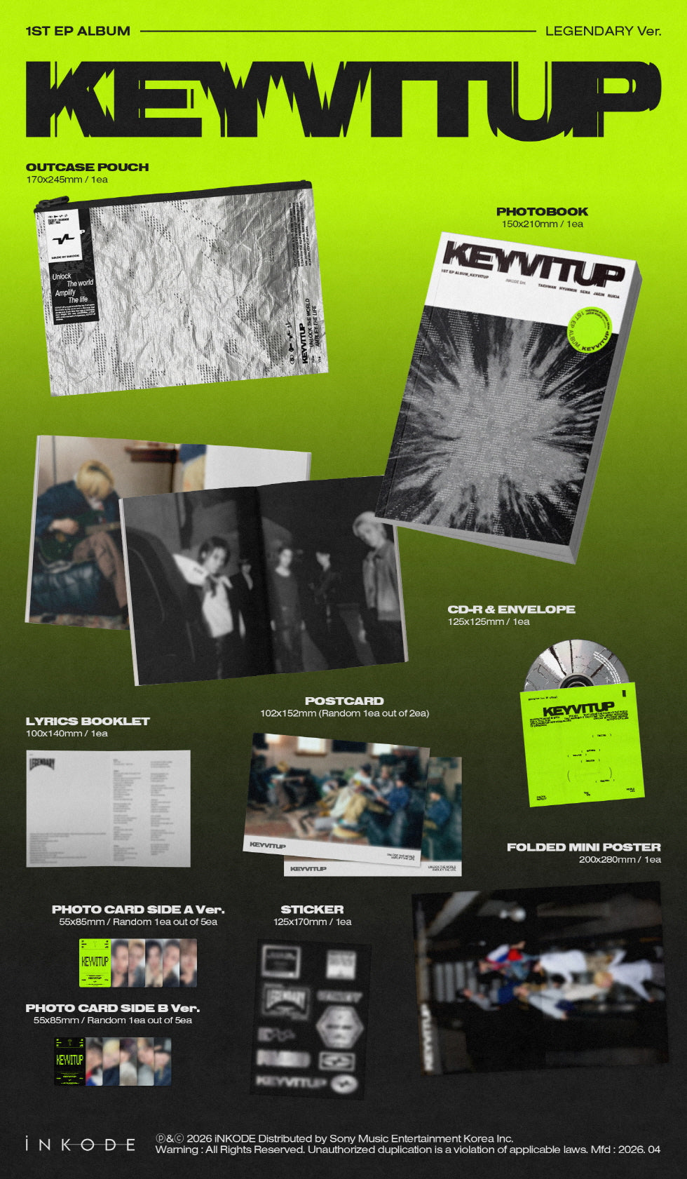 [B2B] KEYVITUP (키빗업) - EP Vol. 1 [KEYVITUP] (Random Ver. of 2) / [쇼핑몰] KEYVITUP (키빗업) - EP 1집 [KEYVITUP] 2종 중 랜덤