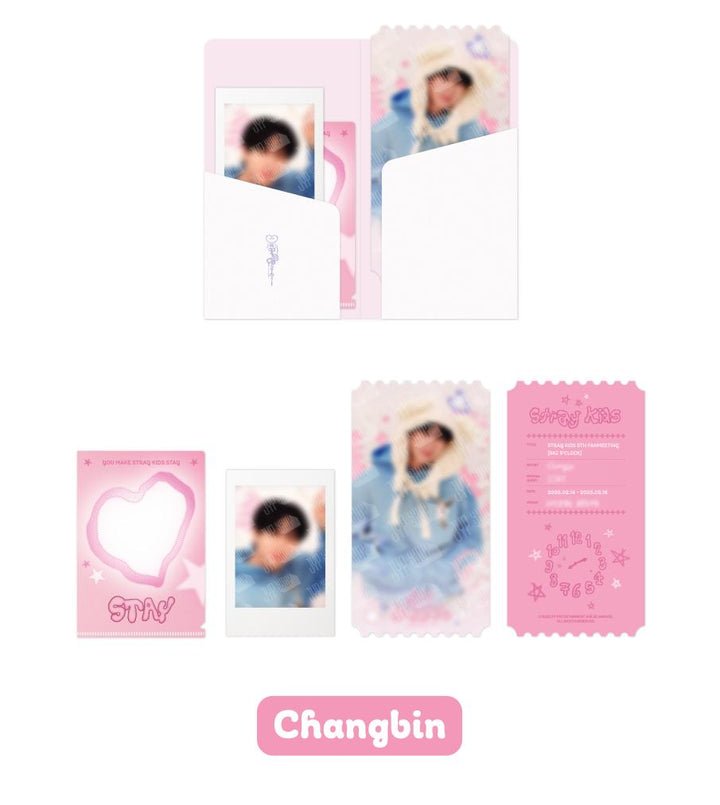 ** [Pre-Order] Stray Kids - 5th Fanmeeting "SKZ 5'Clock" Official MD (Image Picket, Special Ticket Set, Clear Pouch, Beanie)