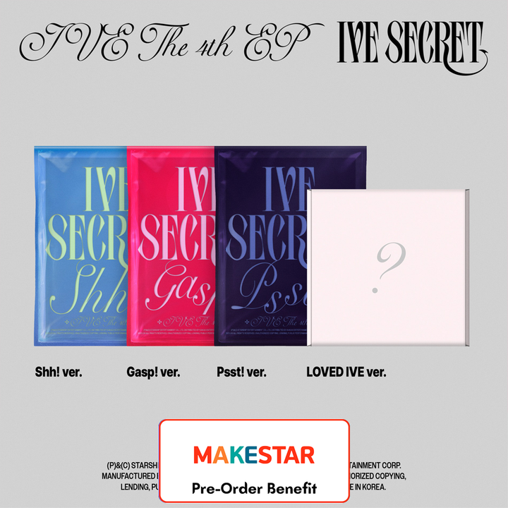 [Pre-Order] IVE - IVE THE 4th EP IVE SECRET +Pre-Order Benefit (VER SET / LOVED IVE Ver. Random)