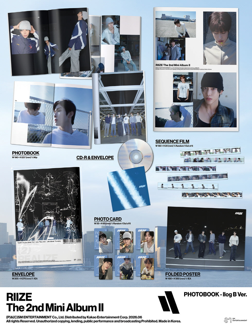 [B2B] RIIZE - Mini Album Vol. 2 [II] (Photobook Ver.) Random / [쇼핑몰]라이즈 (RIIZE) - 미니 2집 [II] (Photobook Ver.) 랜덤