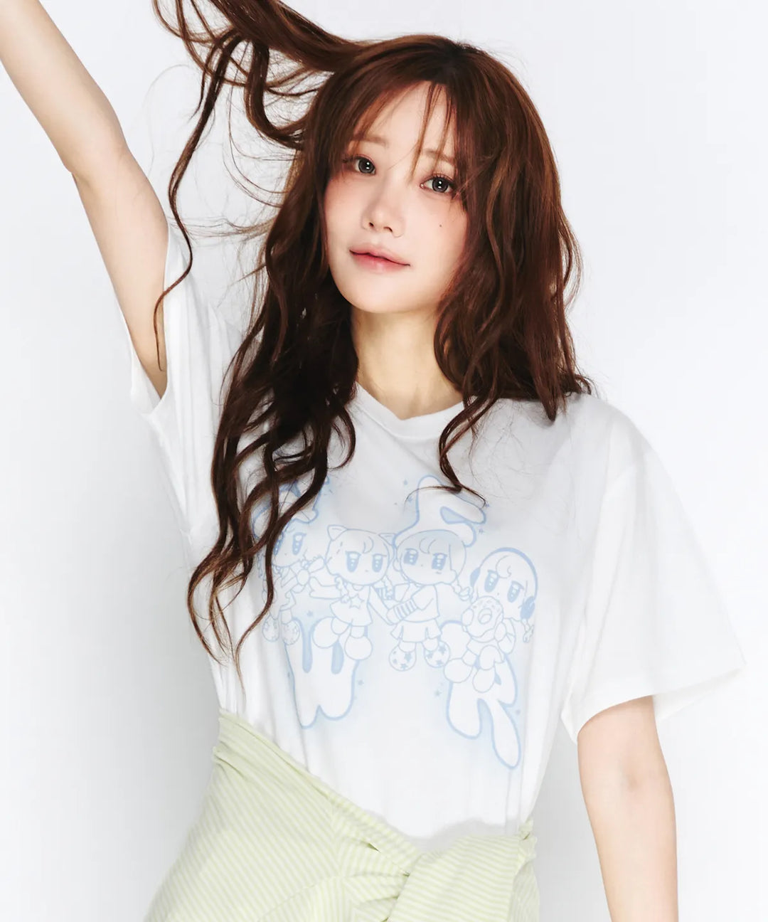 **QWER -Ames-Worldwide QWER CHARACTER TEE WHITE