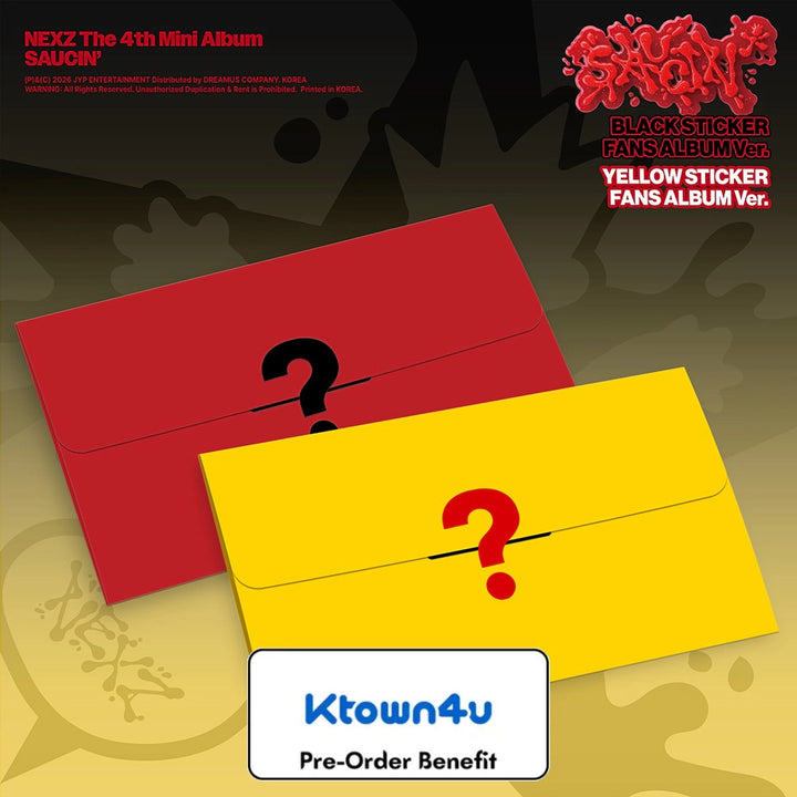 [Pre-Order] NEXZ - 4th Mini Album [SAUCIN] (STICKER FANS ALBUM Ver.) + Pre-Order Benefit (Choose Version)