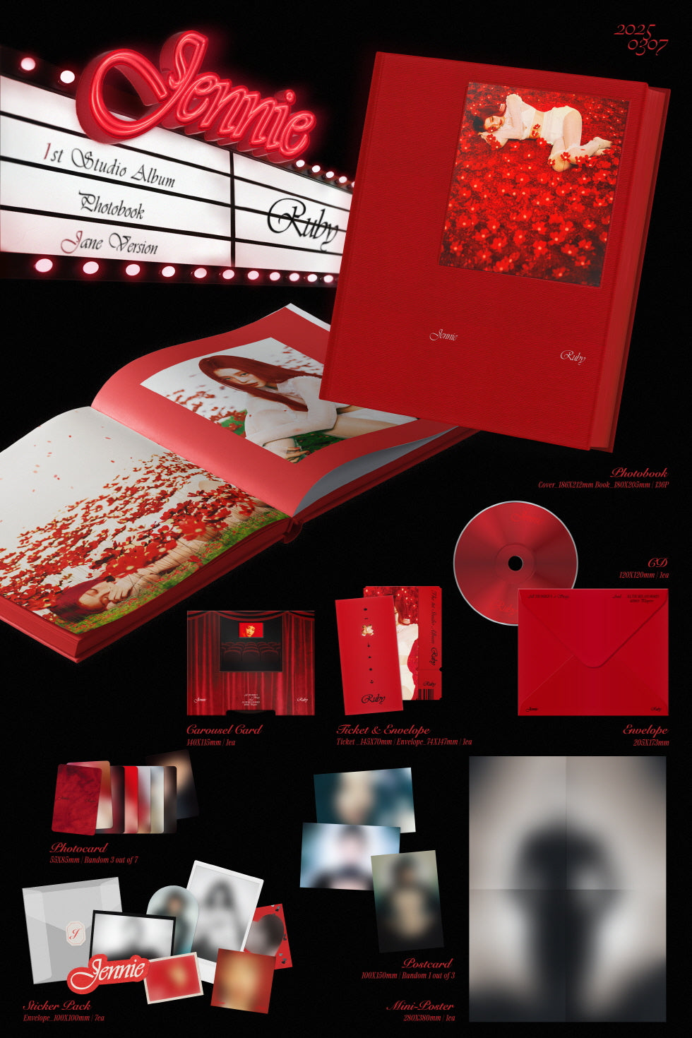 [B2B] JENNIE - The 1st Studio Album [Ruby] (Photobook) / 제니 (JENNIE) - The 1st Studio Album [Ruby] (Photobook)