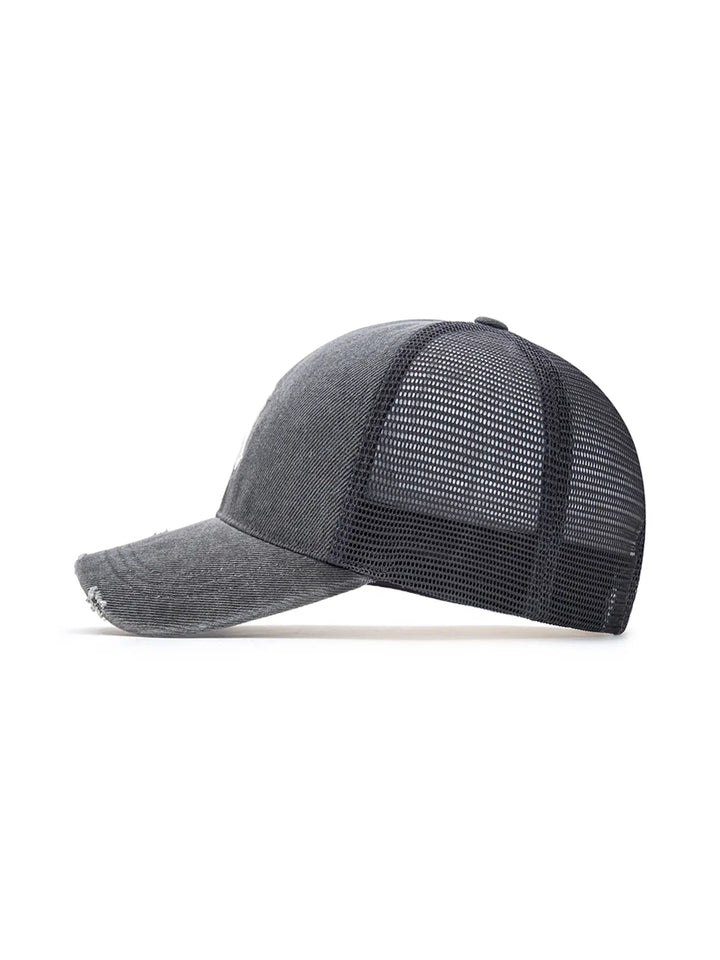 ** [Pre-Order] AESPA - Wearing KARINA MLB (Basic Washing Mesh Cap NY (Charcoal Grey)