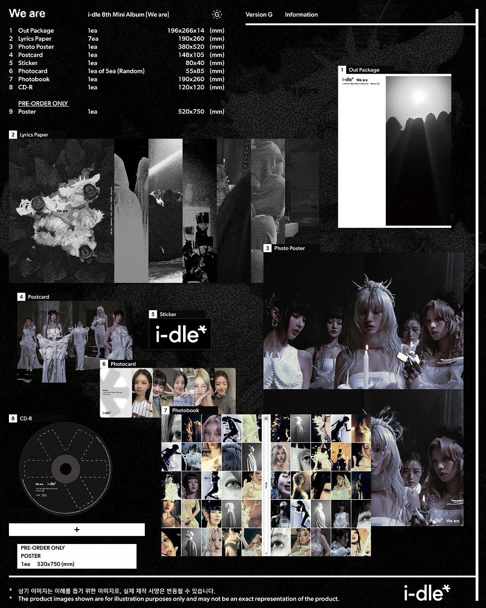 [SOLD OUT] [헬로라이브 특전포카 1종포함] i-dle (아이들) - 미니 8집 [We are]