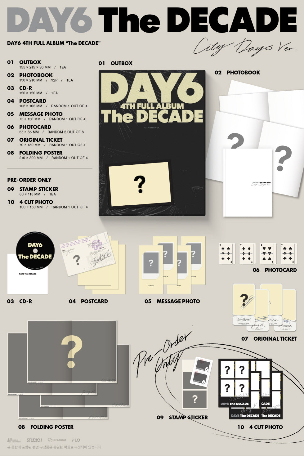 B2B] DAY6 - The DECADE (SIX ON THE DICE Ver., CITY DAYS Ver